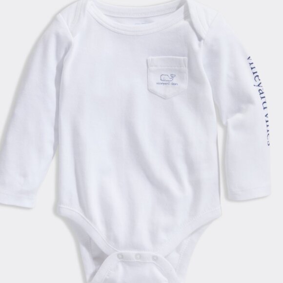 Vineyard Vines White Long Sleeve Bodysuit 3-6 months - Picture 1 of 9